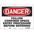 Safety Sign, 10 in Height, 14 in Width, Vinyl, Horizontal Rectangle, English, 465M55
