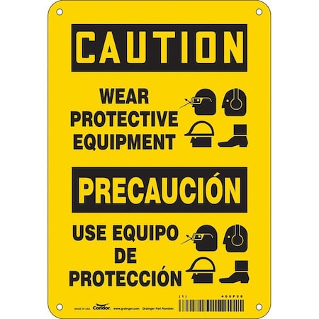 Safety Sign,10" H,10" W,Plastic, 466P56