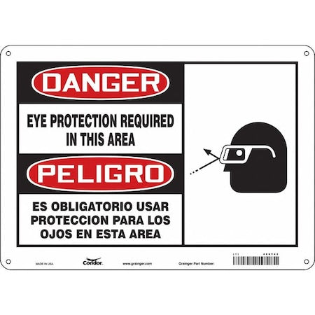 Safety Sign,14" W,10" H,0.032" Thickness, 466Y42