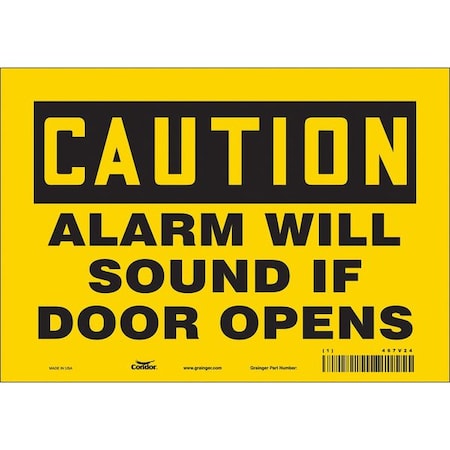 Safety Sign Emergency Exit, 7 in H, 10 in W, Vinyl, Vertical Rectangle, English, 467V24