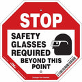 Safety Sign, 12 in Height, 12 in Width, Polyethylene, Octagon, English
