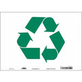 Recycle Sign, 14 in W x 10 in H, Horizontal Rectangle, Vinyl, 468V17