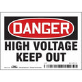 Safety Sign, 3 1/2 in Height, 5 in Width, Vinyl, Horizontal Rectangle, English, 479T75