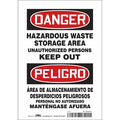 Safety Sign, 10 in H, 7 in W, Vinyl, Horizontal Rectangle, English, Spanish, 470G69