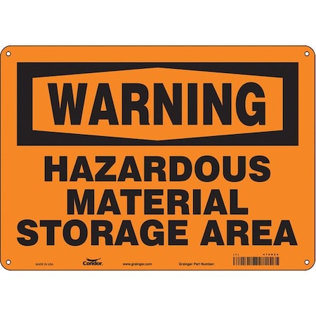 Safety Sign, 10 in Height, 14 in Width, Aluminum, Horizontal Rectangle, English, 470H24