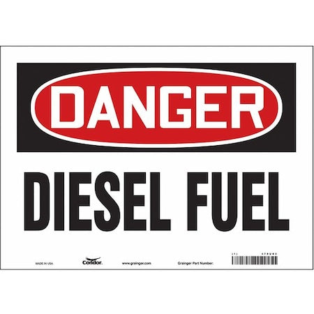 Safety Sign, 10 in Height, 14 in Width, Vinyl, Horizontal Rectangle, English, 470U03