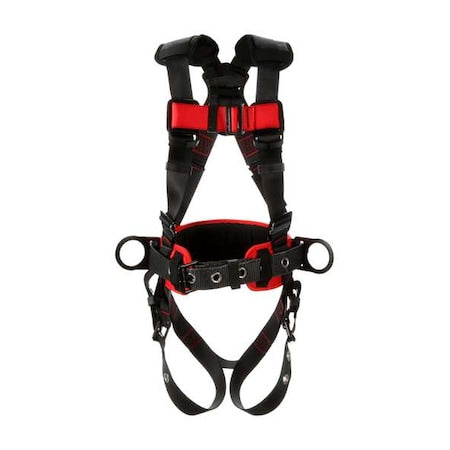 Protecta Full Body Harness, Vest, Positioning, Mating Chest Strap/Tongue Leg Strap Buckles, S