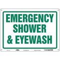 Emergency Shower & Eyewash, 14 in W x 10 in H, Horizontal Rectangle, Aluminum, 470Y08