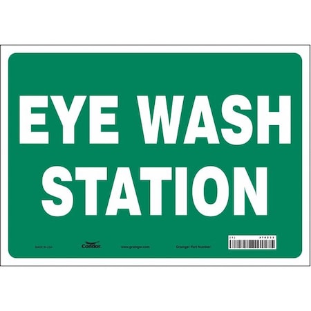 Eye Wash Station, 14 in W x 10 in H, Horizontal Rectangle, Vinyl, 470Z33