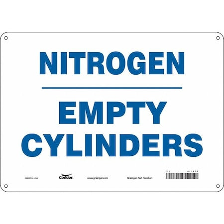 Safety Sign, 10 in Height, 14 in Width, Aluminum, Horizontal Rectangle, English, 471L73