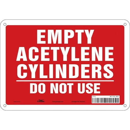 Safety Sign, 7 in Height, 10 in Width, Aluminum, Vertical Rectangle, English, 471L30