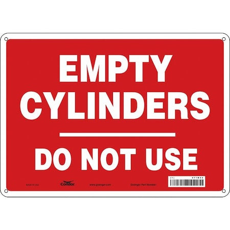 Safety Sign, 10 in Height, 14 in Width, Polyethylene, Horizontal Rectangle, English, 471M70