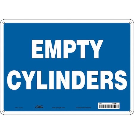 Safety Sign, 10 in Height, 14 in Width, Polyethylene, Horizontal Rectangle, English, 471M21
