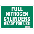 Safety Sign, 10 in Height, 14 in Width, Aluminum, Horizontal Rectangle, English, 471N29