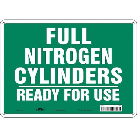Safety Sign, 10 in Height, 14 in Width, Aluminum, Horizontal Rectangle, English, 471N29