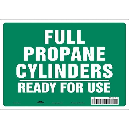 Safety Sign, 7 in Height, 10 in Width, Vinyl, Vertical Rectangle, English, 471N44