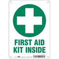First Aid Kit Inside, 7 in W x 10 in H, Horizontal Rectangle, Polyethylene, 471T24
