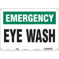 Emergency, Eye Wash, 14 in W x 10 in H, Horizontal Rectangle, Polyethylene, 471A94