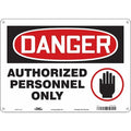 Safety Sign, 10 in Height, 14 in Width, Polyethylene, Horizontal Rectangle, English, 472L83