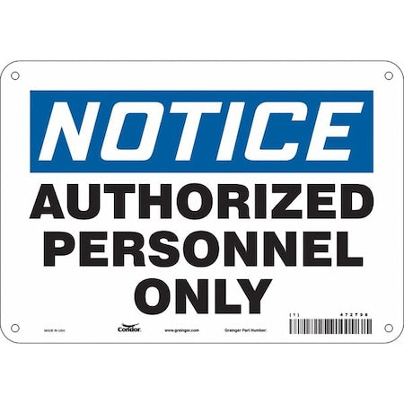 Safety Sign, 7 in Height, 10 in Width, Aluminum, Vertical Rectangle, English, 472T98