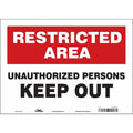 Safety Sign, 10 in Height, 14 in Width, Vinyl, Horizontal Rectangle, English, 472X98
