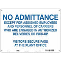 Safety Sign, 10 in Height, 14 in Width, Aluminum, Horizontal Rectangle, English, 472C47