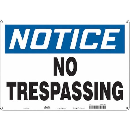 Safety Sign, 14 in H, 20 in W, Polyethylene, Horizontal Rectangle, English, 473L24
