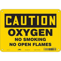 No Smoking Sign, 7" H, 10" W, Polyethylene, Vertical Rectangle, English, 473P72