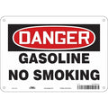 No Smoking Sign, 7" H, 10" W, Polyethylene, Vertical Rectangle, English, 473R24