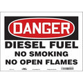 No Smoking Sign, 10" H, 14 in W, Vinyl, Horizontal Rectangle, English, 473T28