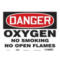 No Smoking Sign, 10" H, 14 in W, Vinyl, Horizontal Rectangle, English, 473U73