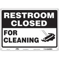 FOR CLEANING, 14 in W x 10 in H, Horizontal Rectangle, Polyethylene, 473Z77
