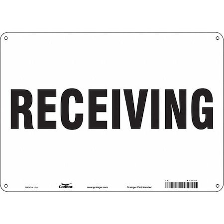 Receiving, 14 in W x 10 in H, Horizontal Rectangle, Polyethylene, 473C51