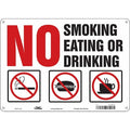 Safety Sign, 10" H, 14 in W,  Horizontal Rectangle, English, 474H74