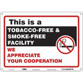 Safety Sign, 10" H, 14 in W, Polyethylene, Horizontal Rectangle, English, 474L25