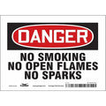 Safety Sign, 5 in H, 7 in W, Vinyl, Horizontal Rectangle, English, 474T34