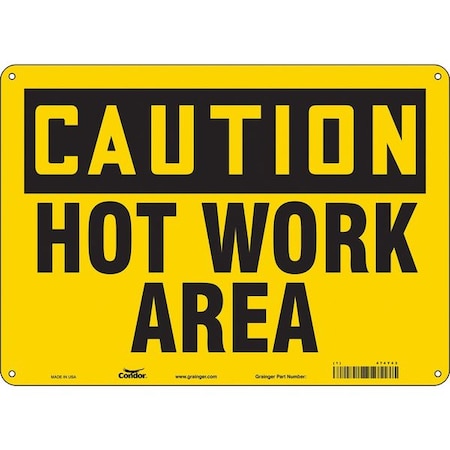 Danger Sign, 10 in H, 14 in W, Aluminum, Horizontal Rectangle, English, 474Y43