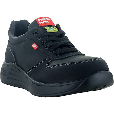 Women's Oxford Shoe, Leather Upper, Polyurethane Outsole, Black, 5
