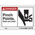 Safety Sign, 3 1/2 in Height, 5 in Width, Vinyl, Horizontal Rectangle, English, 475D23
