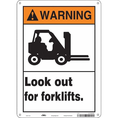 Safety Sign, 14 in Height, 10 in Width, Aluminum, Vertical Rectangle, English, 476R80