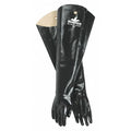 BlackJack Chemical Resistant Gloves, Neoprene, 31 in L, Not Rated, Black, L, 1 PR