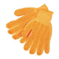 Knit Gloves, Acrylic, Fish Net Palm, Orange, L, 12 PK