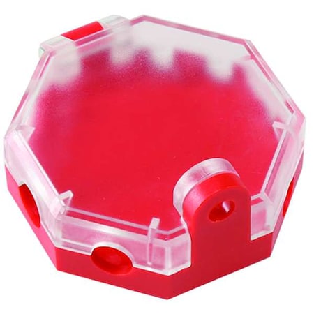 Pneumatic Lockout, Red, Polycarbonate, 1 Max. No. of Padlocks, 9/32 in Max. Shackle Dia.