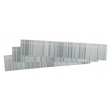 Collated Brad Nail, 1 in L, 21 ga, Electro Galvanized, Brad Head, Straight, 5000 PK