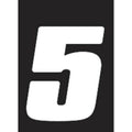 NumberLabel,Vinyl,4inH,2-3/4inW,PK3