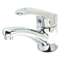 Manual Low Arc Bathroom Faucet, Single Hole Mount, Chrome 1 Hole