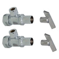 Water Supply Stop,Brass,1/4-Turn,1/2"