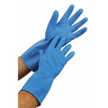 Chemical Resistant Gloves, Natural Rubber Latex, 12" L, 17.00 mil, Blue, L, 1 PR