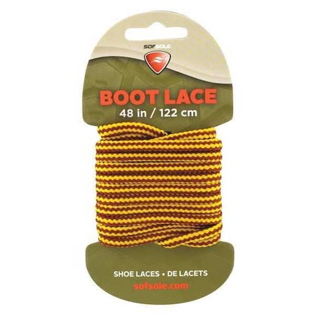 Shoe Laces,45" L,Polyester,Gold Brown,PR