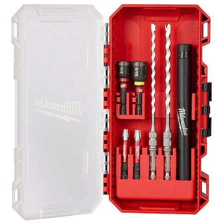 7 pc. SHOCKWAVE Impact Duty Carbide Multi-Material Drill Bit for Concrete Screw Installation Kit